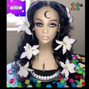 BESTYLEZ216 BESPOKE WIGS *THE GODDESS* Black Middle Part Bust Down Synthetic Wig